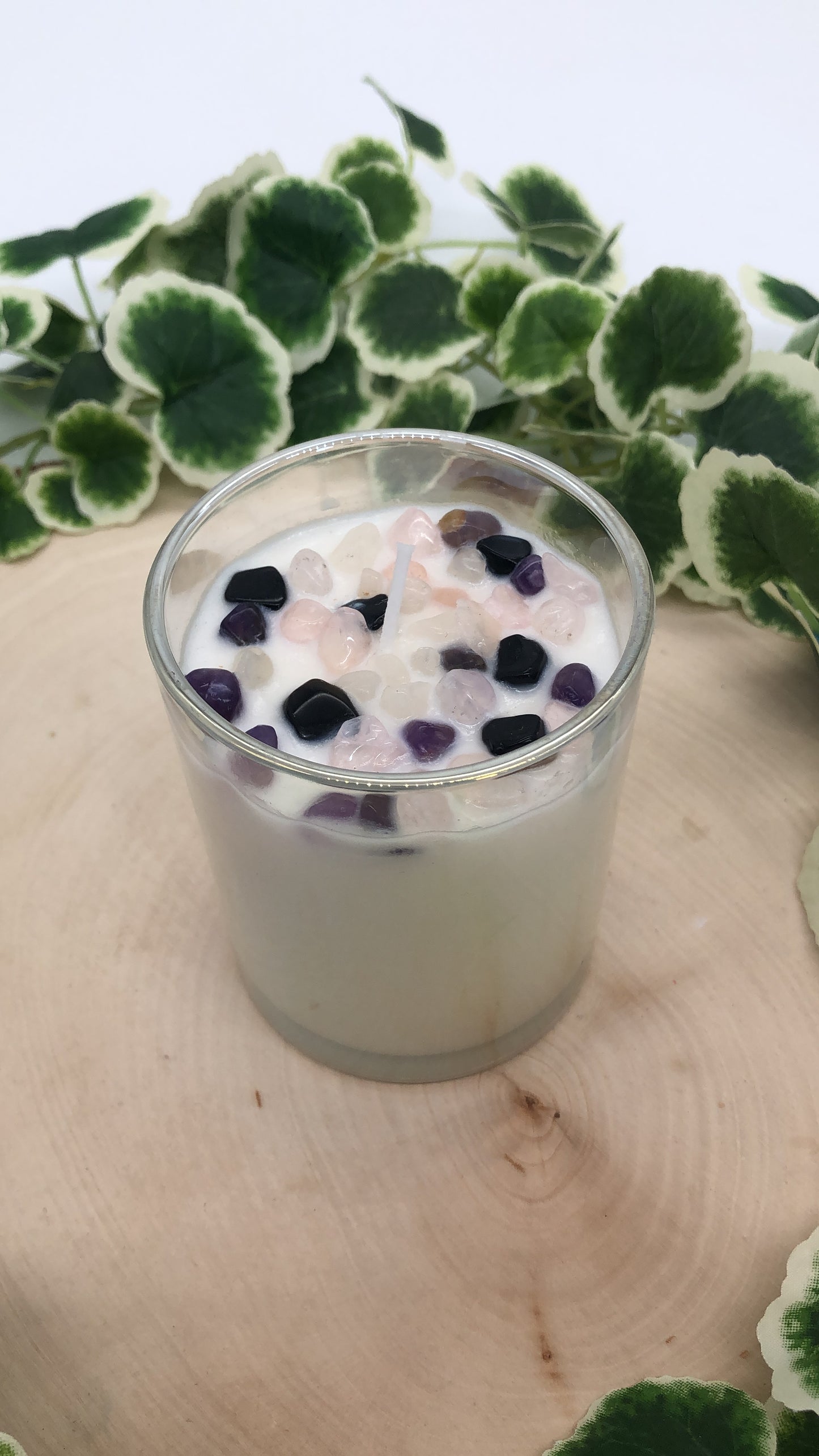 Round Full Moon Crystal Candles