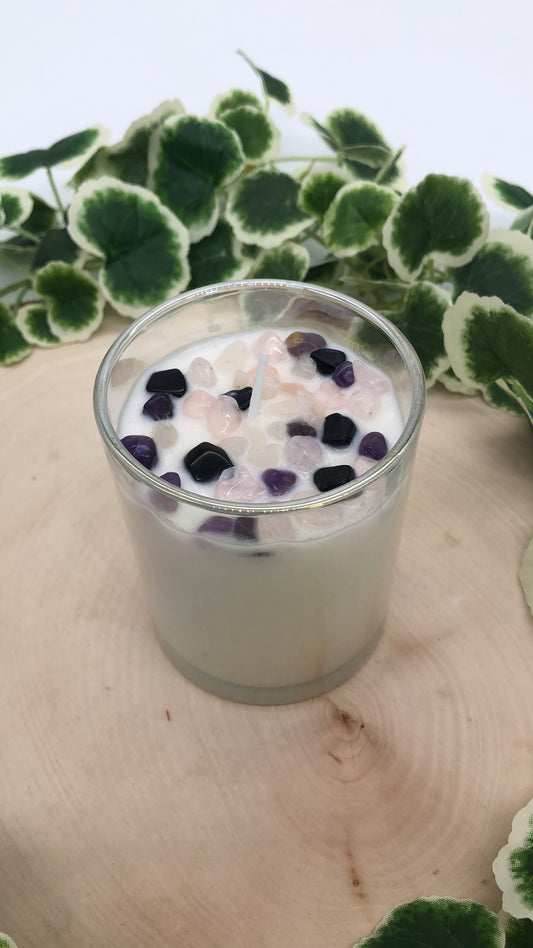 Round Full Moon Crystal Candles