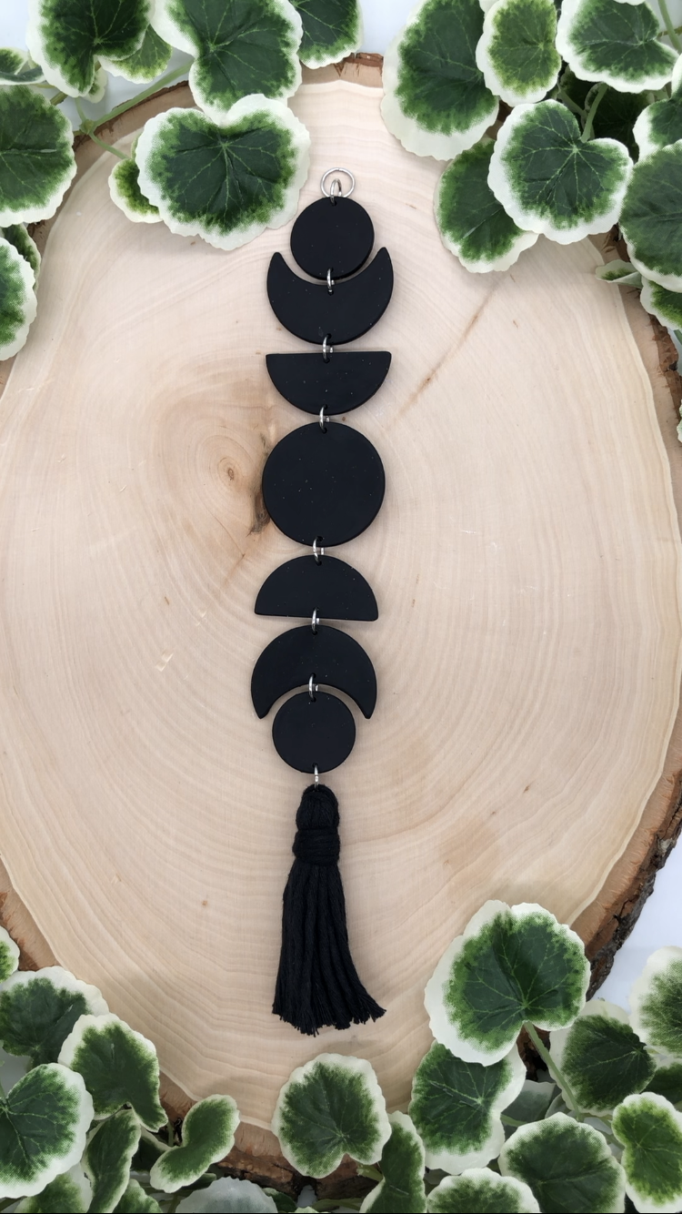 Black Moon Phase Wall Hanging