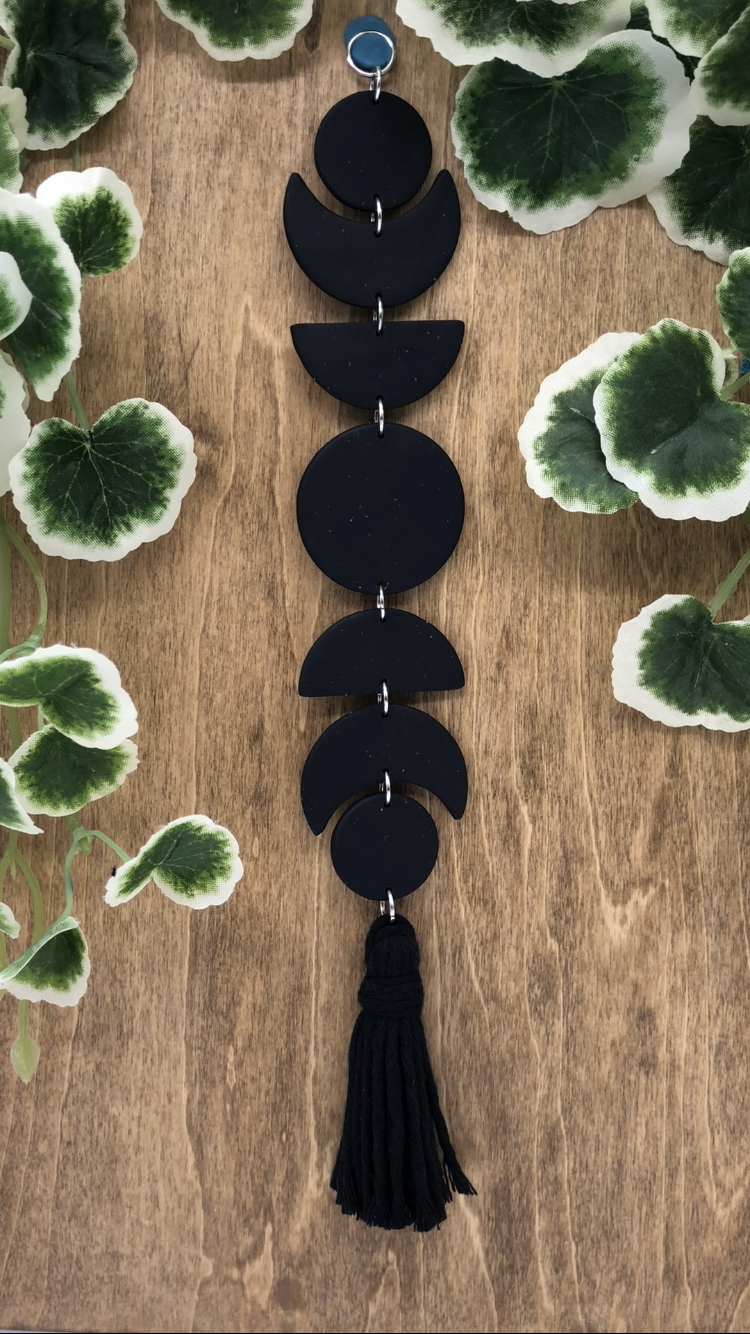Black Moon Phase Wall Hanging