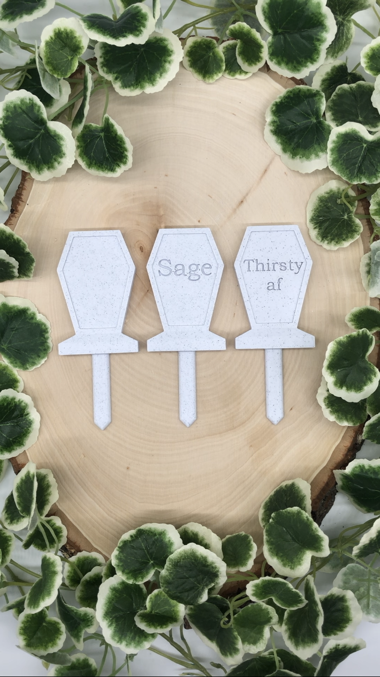 Sage Headstone Plant Marker (Thirsty AF)