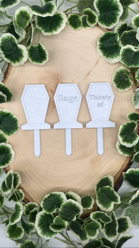 Sage Headstone Plant Marker (Thirsty AF)