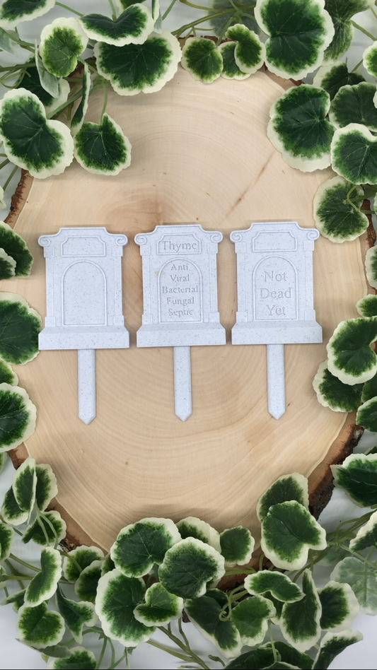 Thyme Headstone Plant Marker (Not Dead Yet)