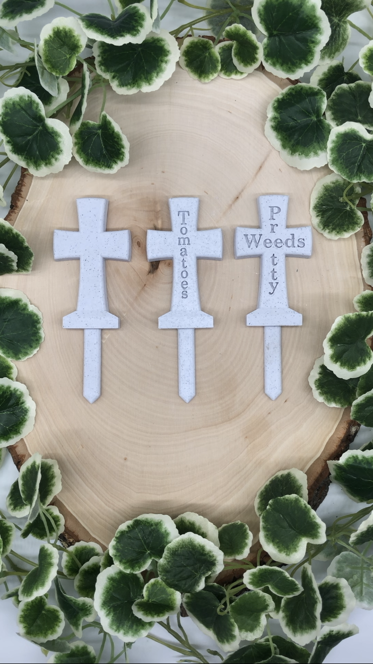Tomato Headstone Plant Marker (Pretty Weeds)