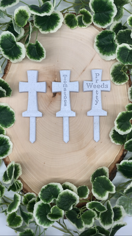 Tomato Headstone Plant Marker (Pretty Weeds)