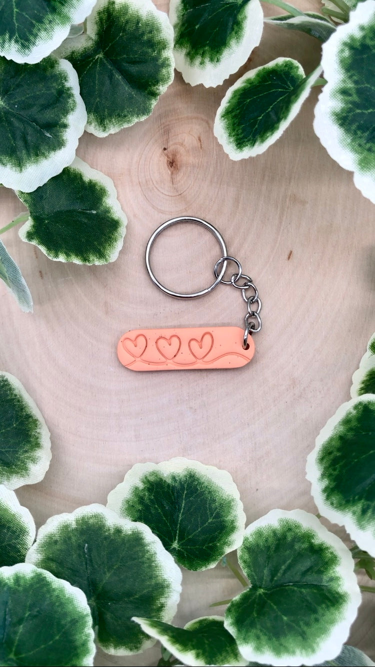 Chain of Hearts Keychain Charm