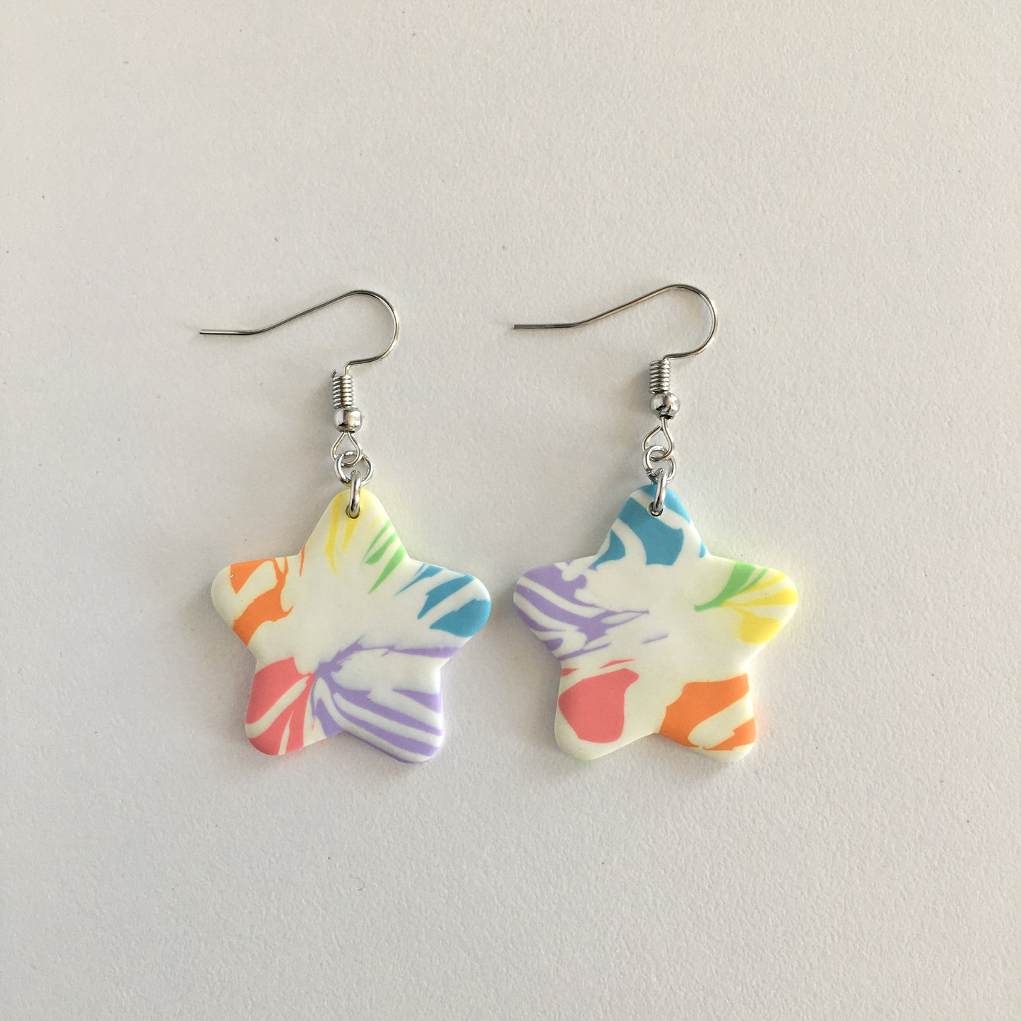 Rainbow Tie Dye Earrings