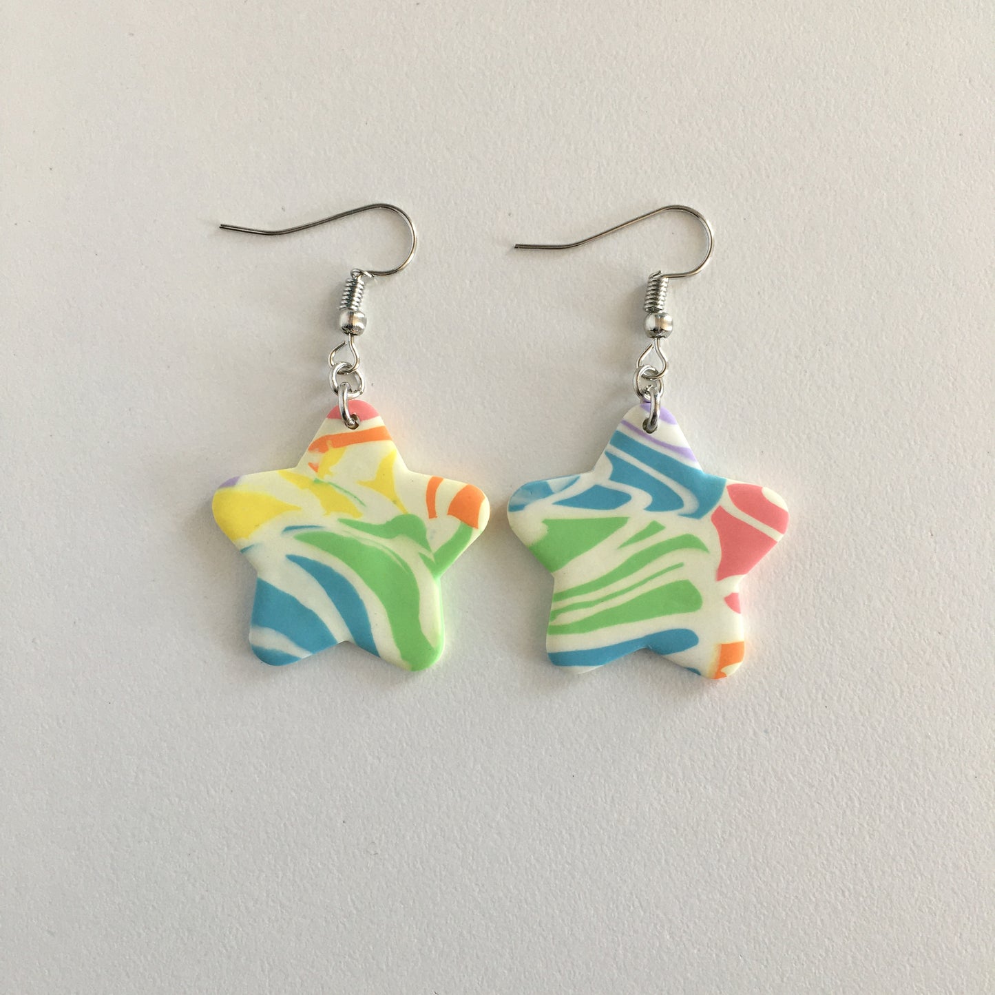 Rainbow Tie Dye Earrings