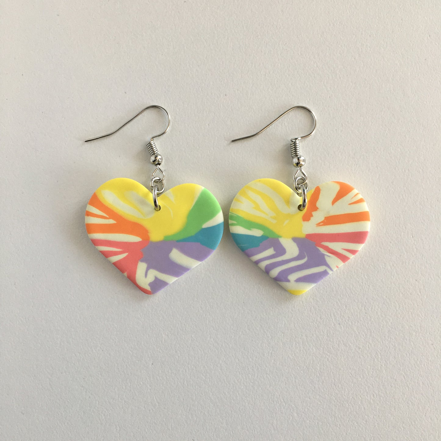 Rainbow Tie Dye Earrings
