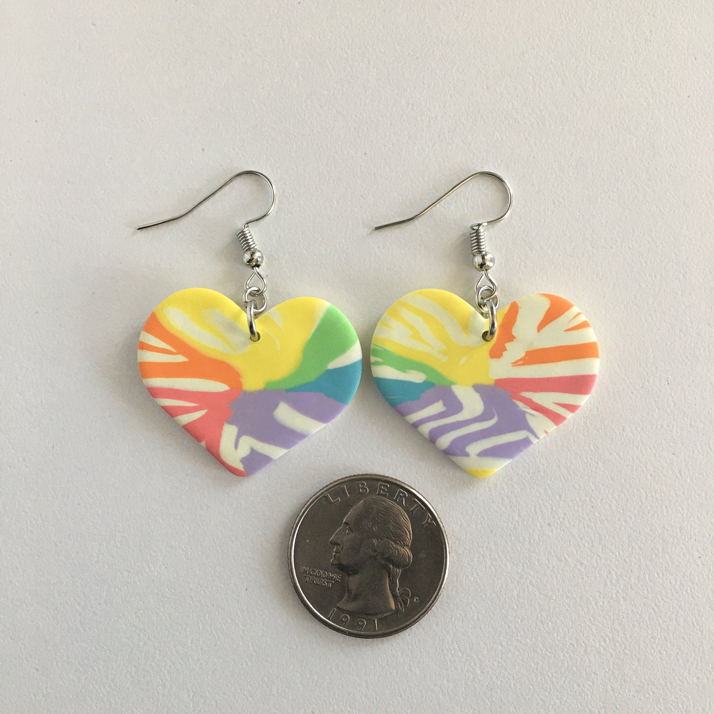 Rainbow Tie Dye Earrings