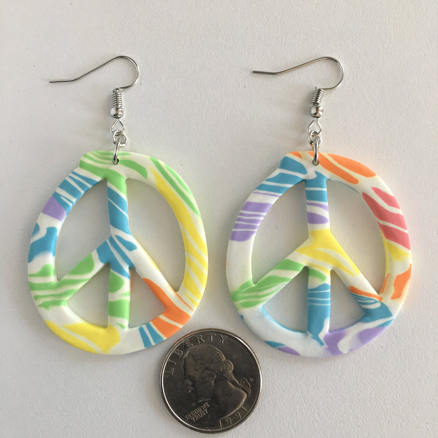 Rainbow Tie Dye Earrings