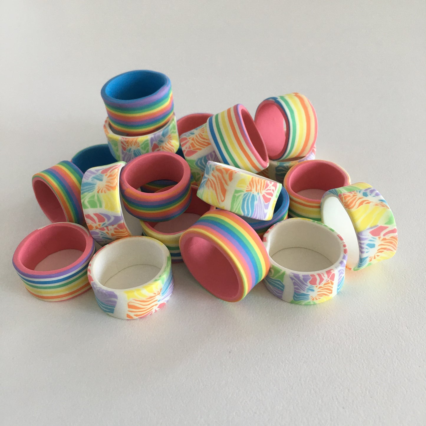 Rainbow Stripped Rings