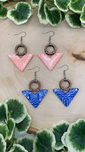 Load image into Gallery viewer, Chevron Nautical Dangles With Print