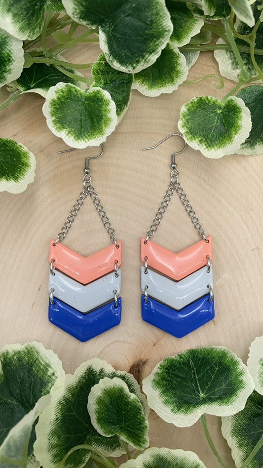 Nautical 3 Piece Chevron Dangles