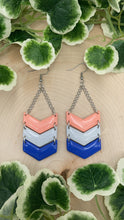 Load image into Gallery viewer, Nautical 3 Piece Chevron Dangles