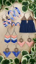 Load image into Gallery viewer, Nautical 3 Piece Chevron Dangles