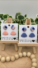Load image into Gallery viewer, Nautical Earring Stud Pack - 2 clay earrings