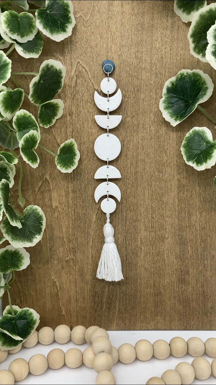 White Moon Phase Wall Hanging