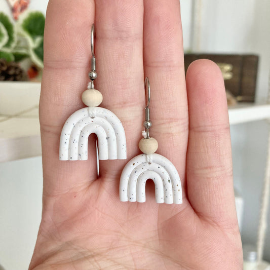 Mini Macrame Rainbow Earrings
