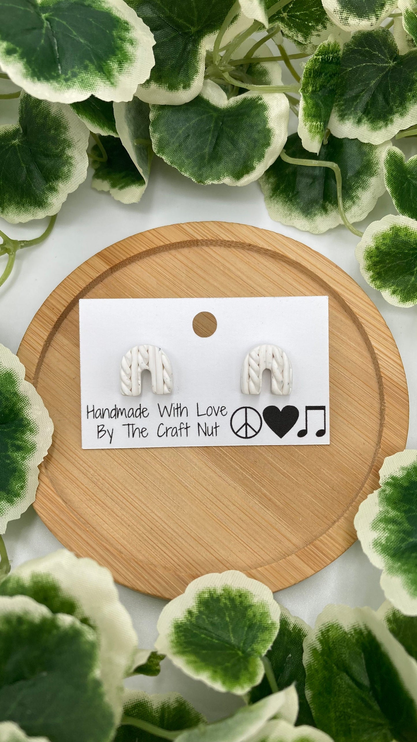 Marbled Knit Sweater Studs
