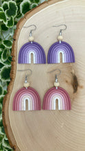 Load image into Gallery viewer, Macrame Ombre Rainbow Earrings