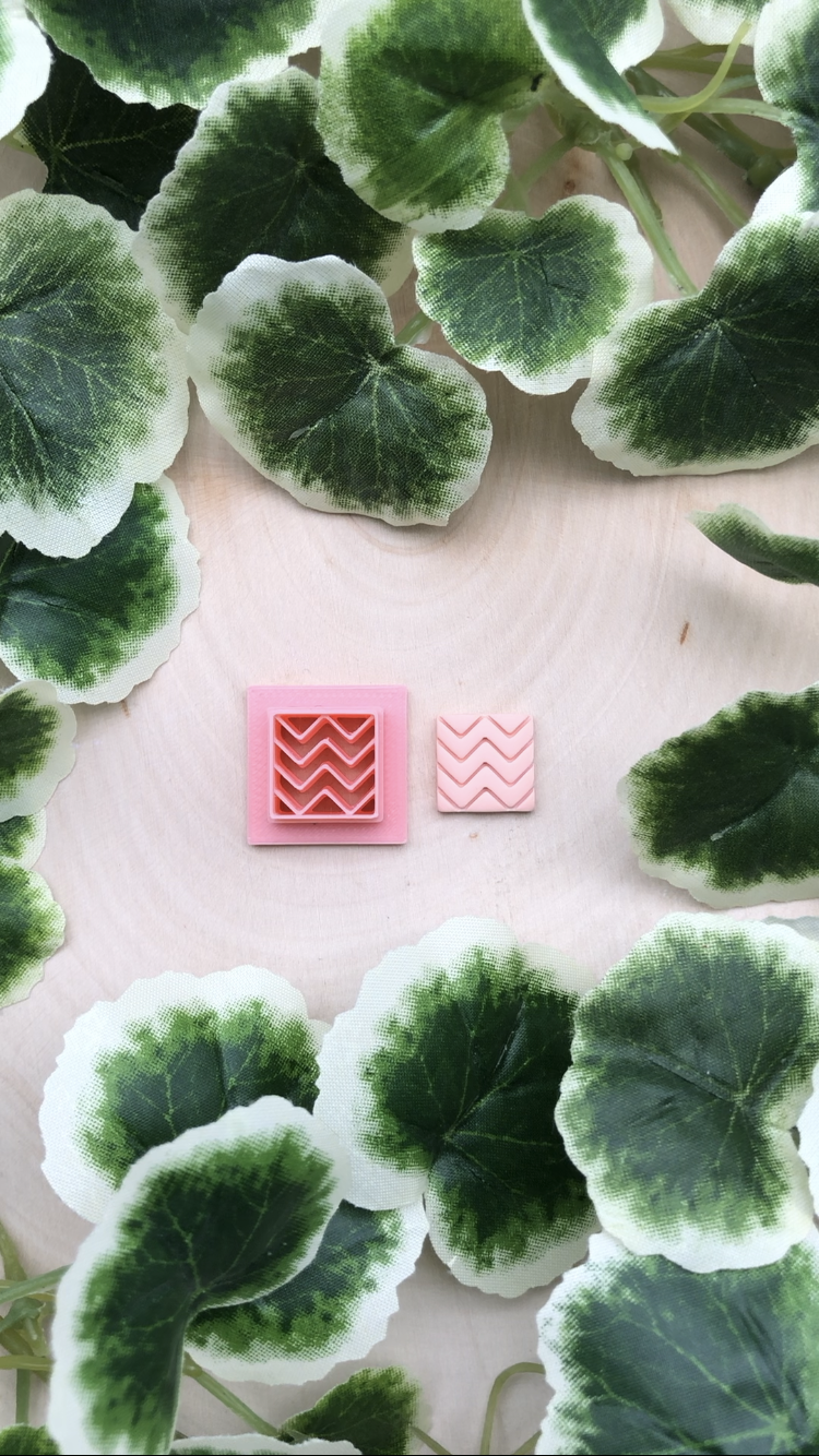 Square Statement Stud Clay Cutters - .5"