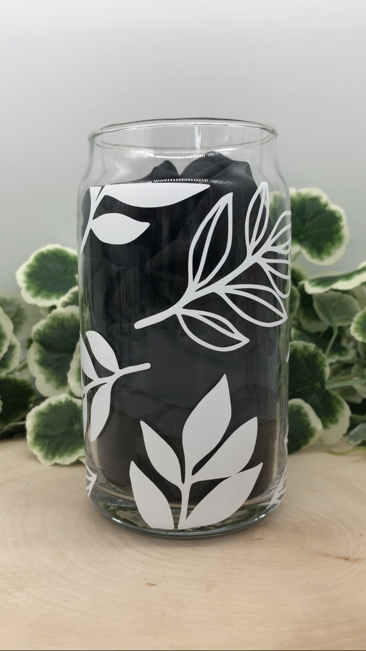 Leaf Glass Can