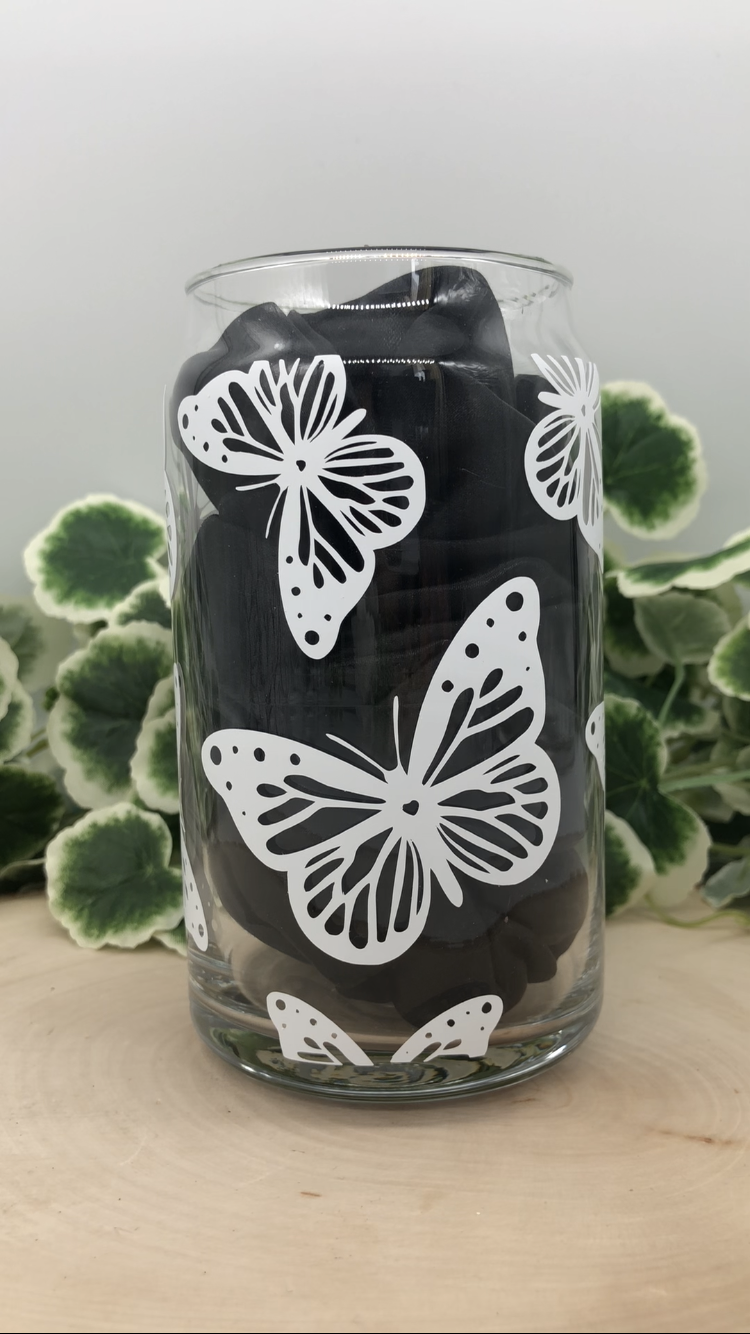 Butterfly Glass Can