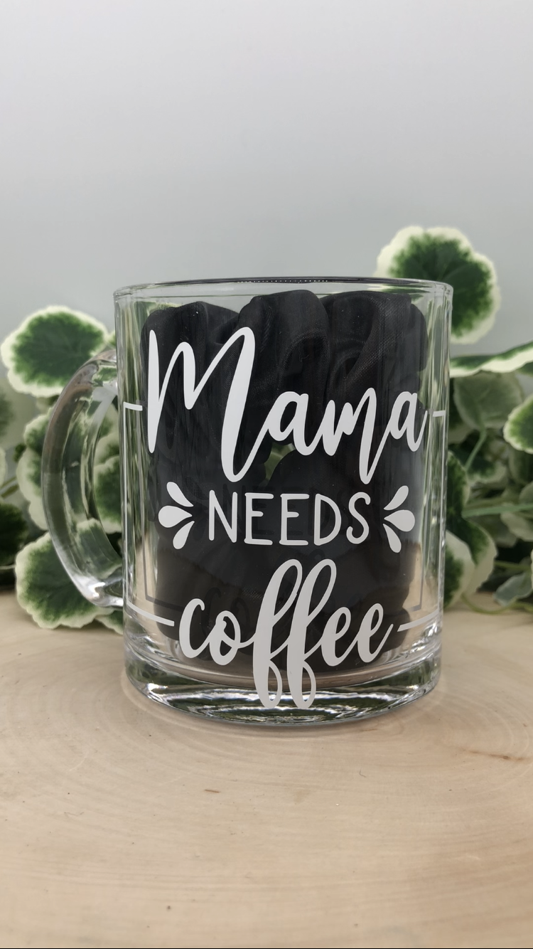 Mama Needs Coffee Glass Mug