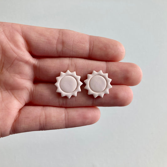 Mini Sun Studs in Pink