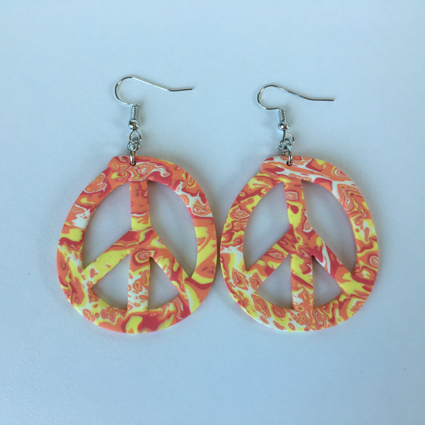 Peace Sign Dangle Earrings