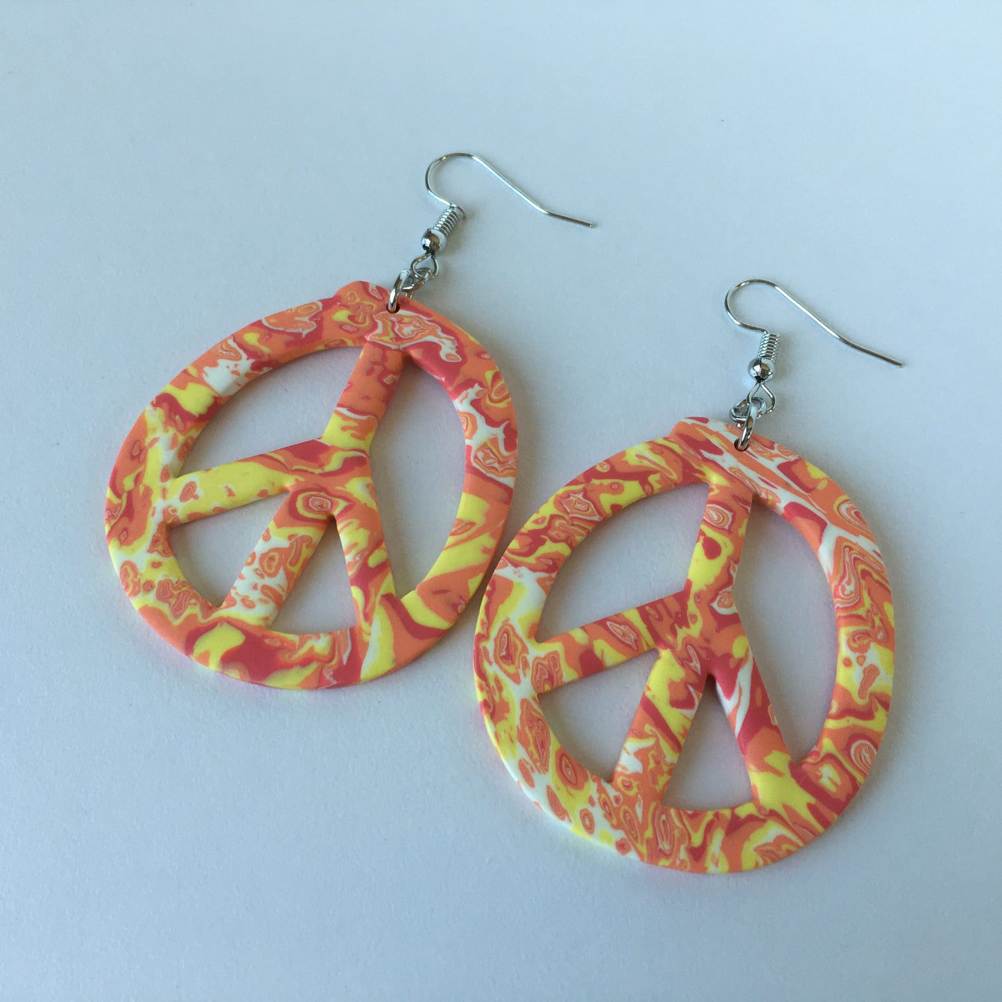 Peace Sign Dangle Earrings