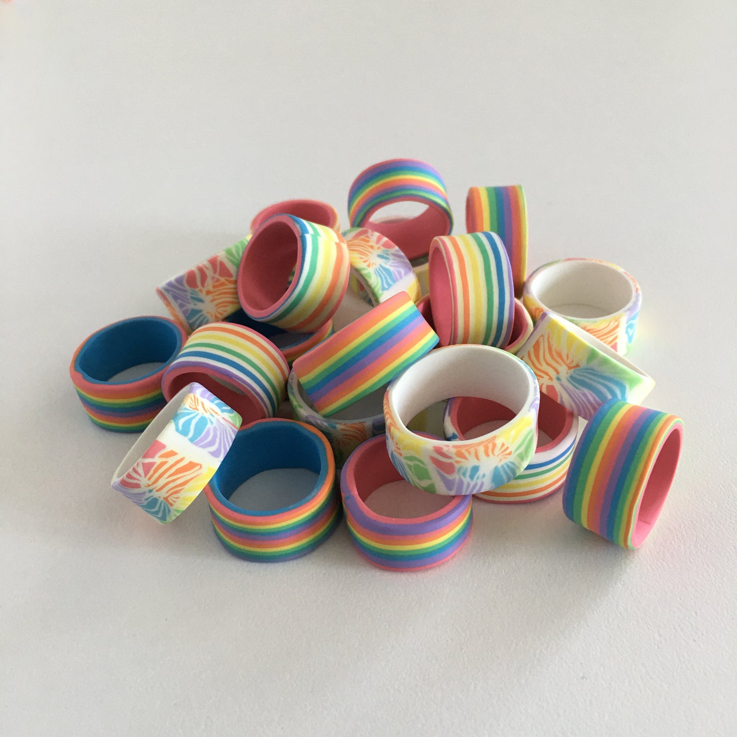 Rainbow Tie Dye Rings