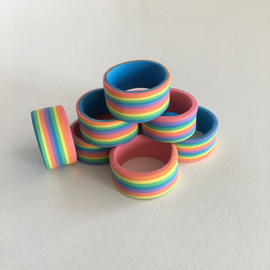 Rainbow Stripped Rings