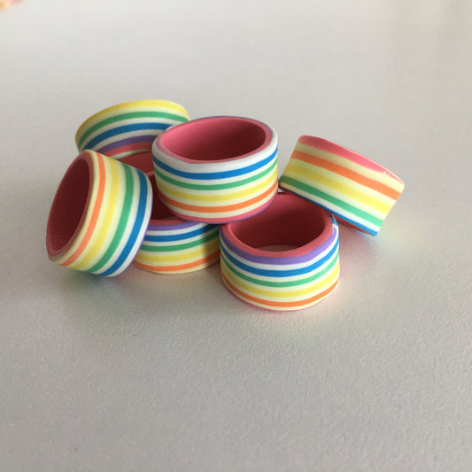 Rainbow Stripped Rings