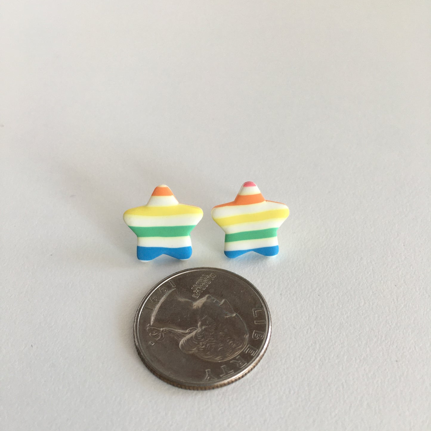 Rainbow Stripped Studs