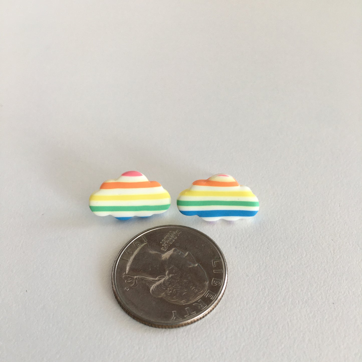 Rainbow Stripped Studs