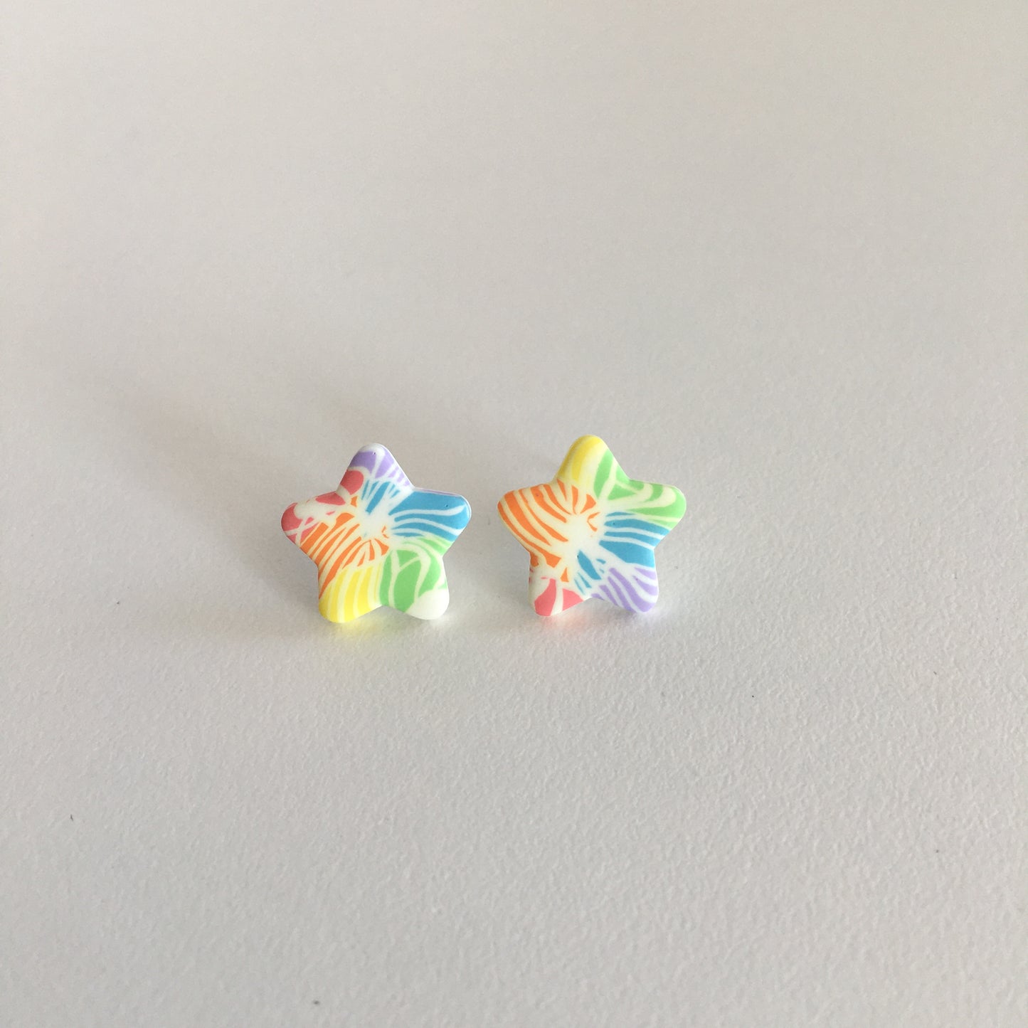 Rainbow Tie Dye Stud Earrings