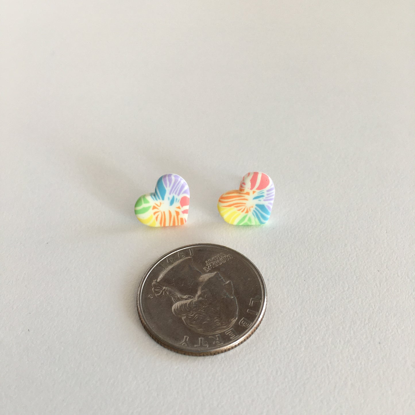 Rainbow Tie Dye Stud Earrings