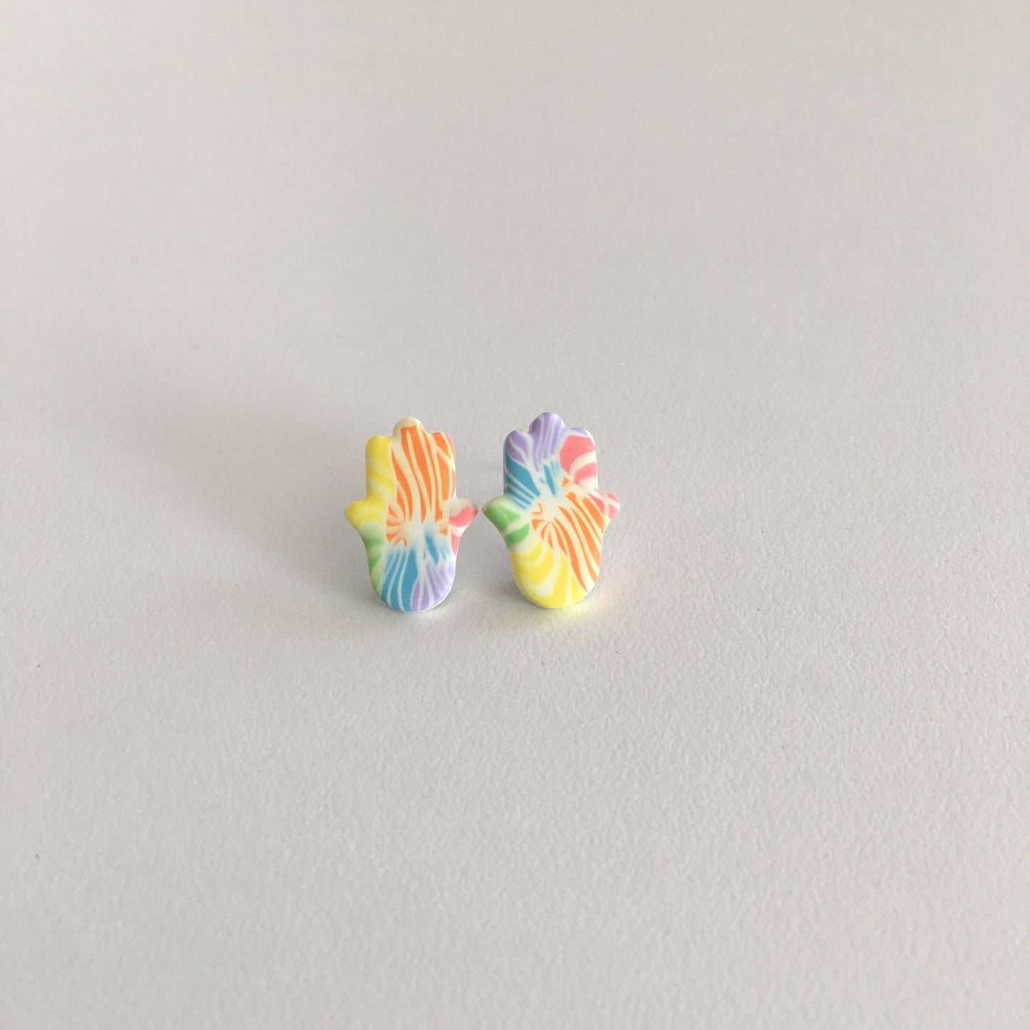 Rainbow Tie Dye Stud Earrings