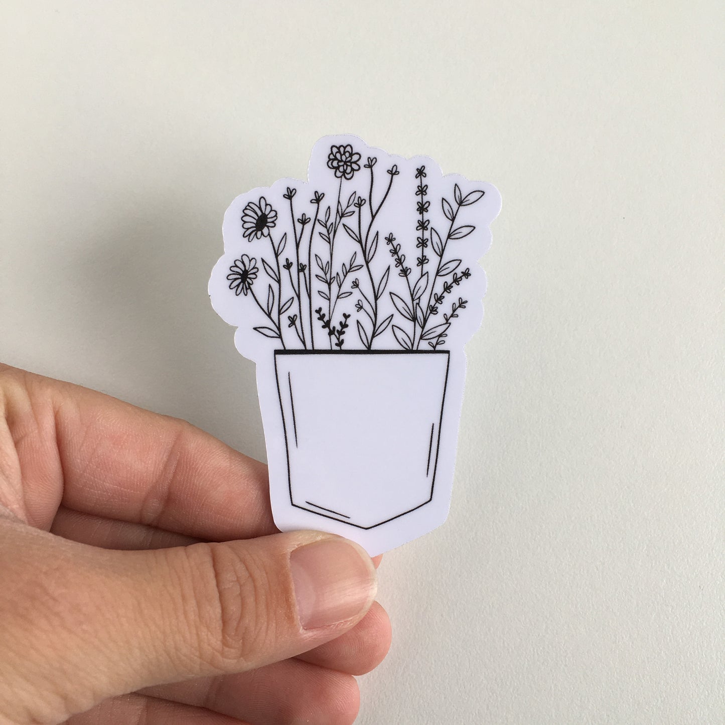 Pocket Of Wild Flowers Waterproof Vinyl Sticker