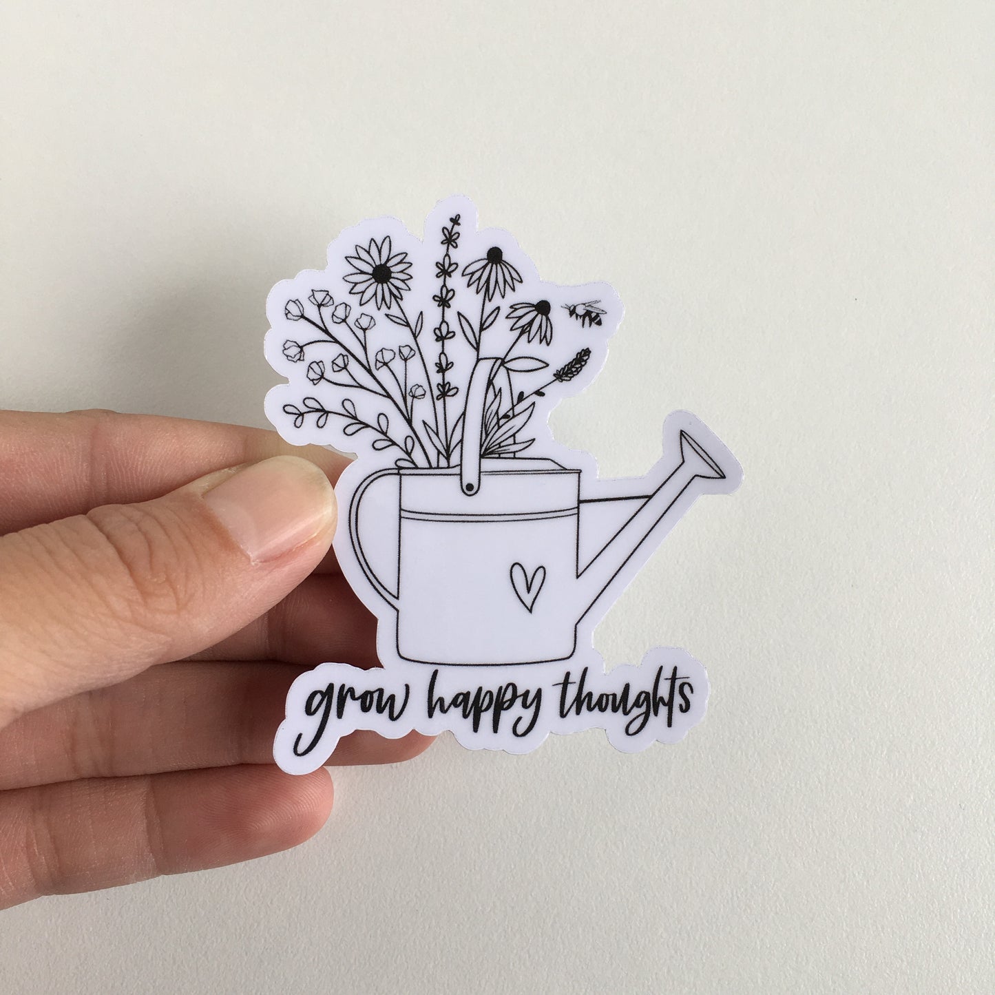 Grow Happy Thought Waterproof Vinyl Sticker