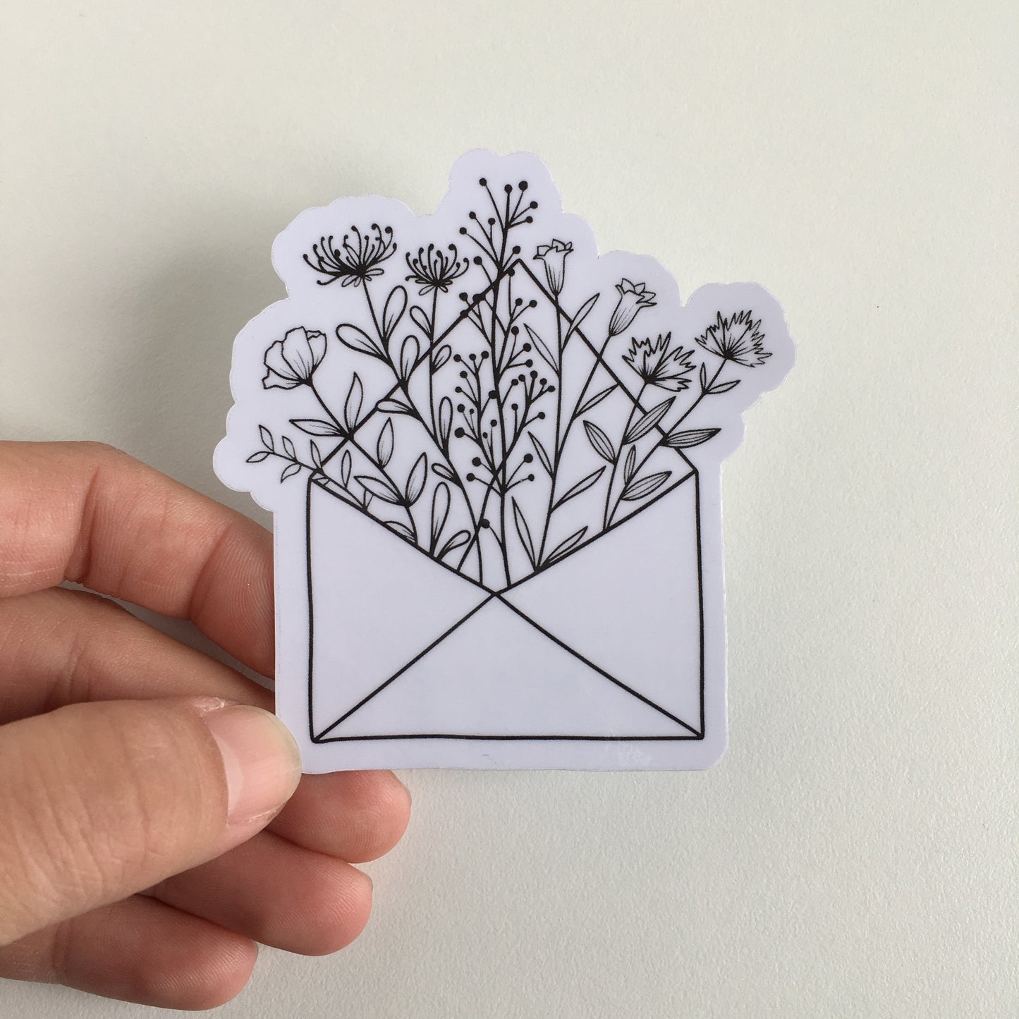 Envelope Of Flowers Waterproof Vinyl Sticker