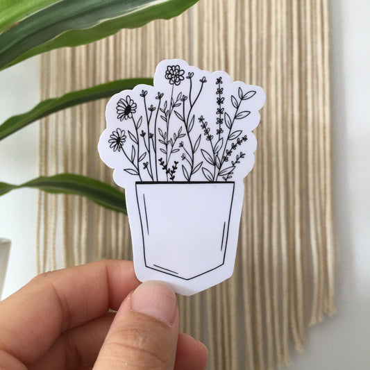 Pocket Of Wild Flowers Waterproof Vinyl Sticker