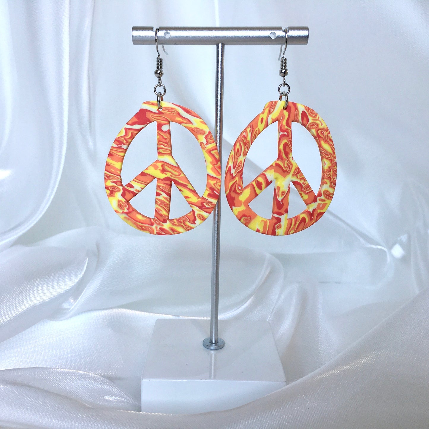 Peace Sign Dangle Earrings