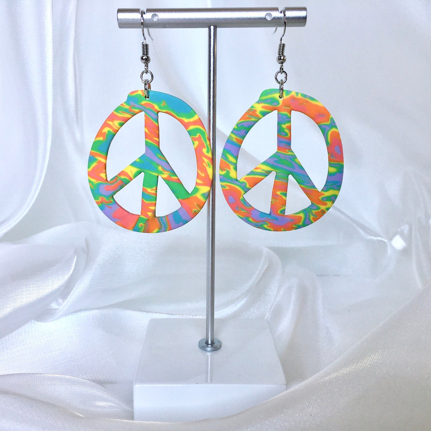 Peace Sign Dangle Earrings