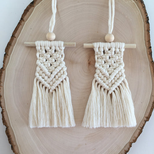 Mini Macrame Car Diffuser/Mini Wall Hanging