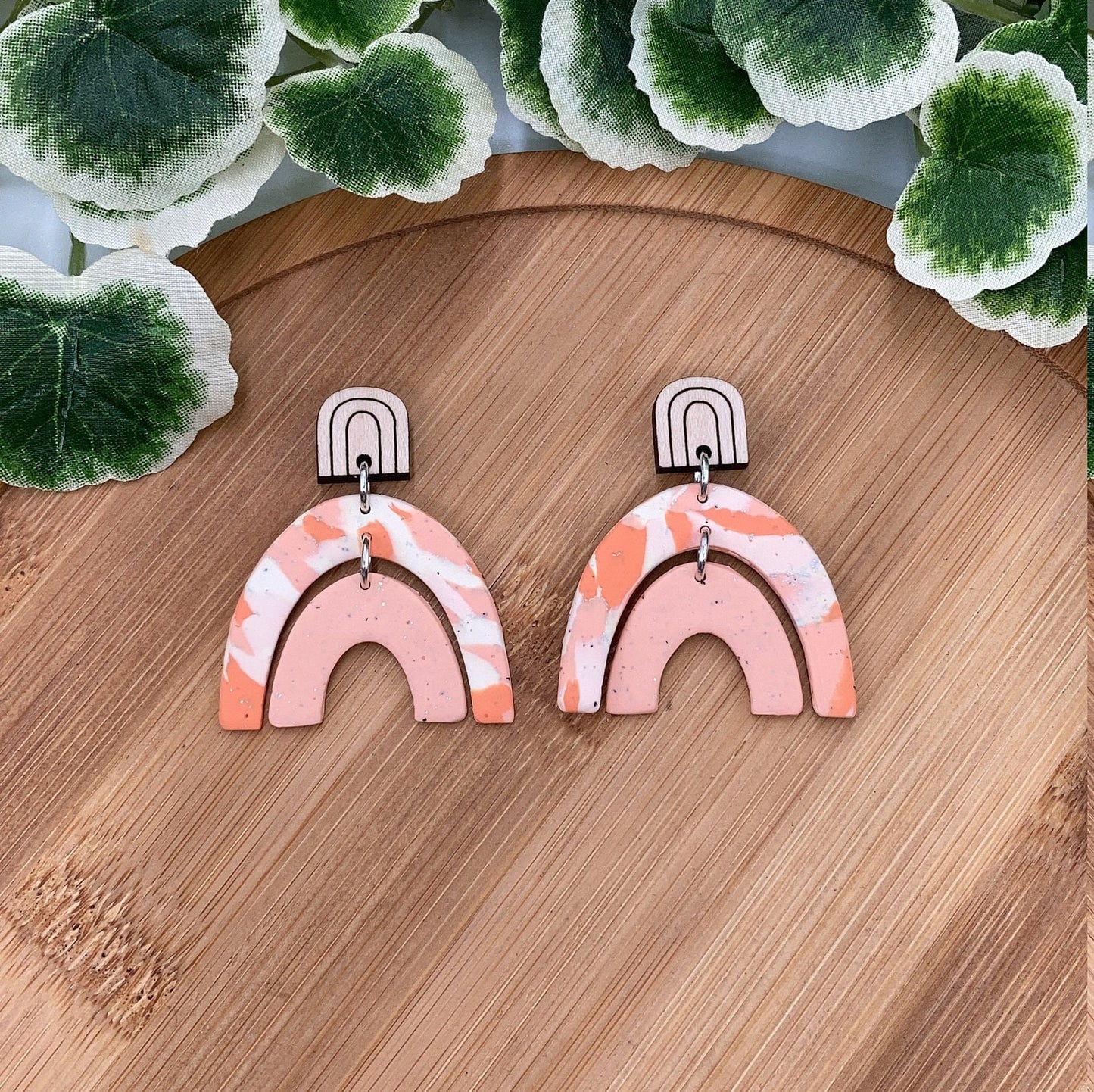 Double Rainbow With Wood Accent Studs