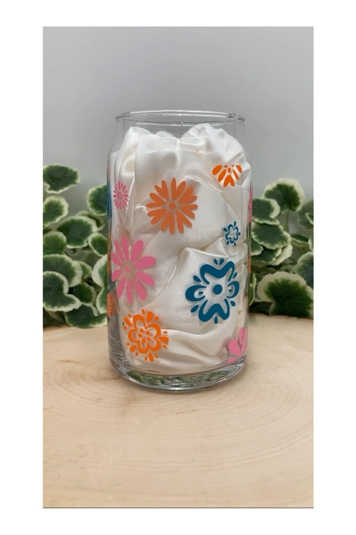 Groovy Flower Glass Can